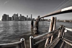 Manhattan gezien vanaf Brooklyn in New York