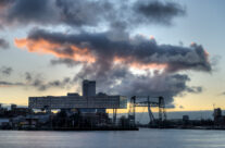 De skyline op Tweede Kerstdag