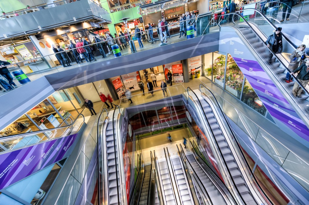 Roltrappen in de Markthal